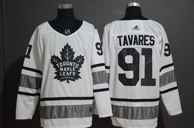 Men's Toronto Maple Leafs Custom White All-Star Stitched Hockey Jersey